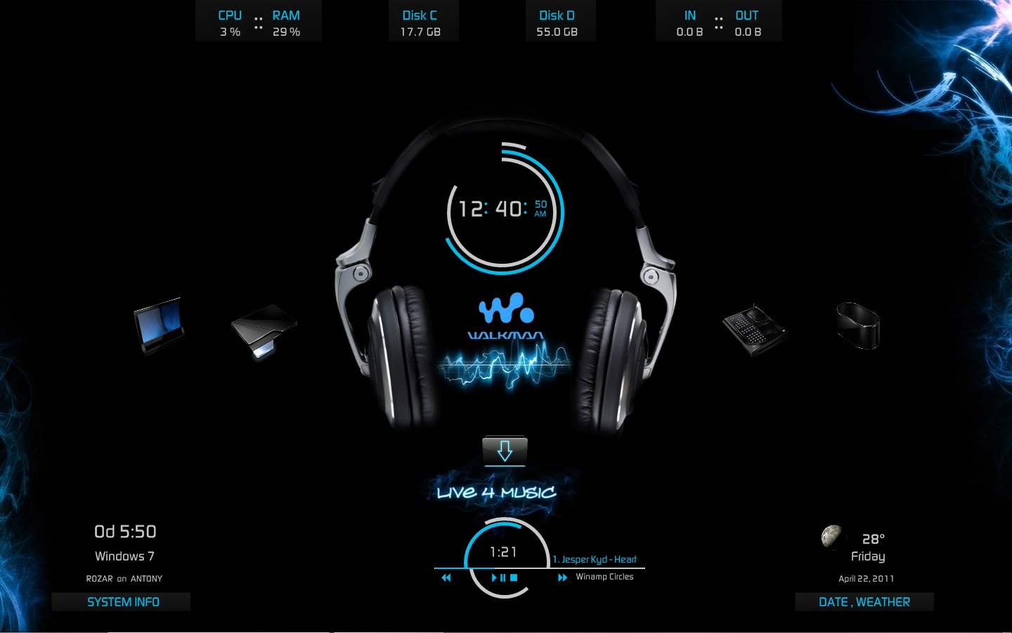 Download Rainmeter - Buat Desktop anda Jadi Lebih Keren