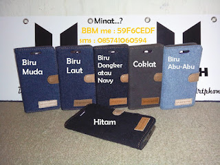 Produk Baru FlipCover Smartphone berbahan Kain Jeans paduan Kulit Asli