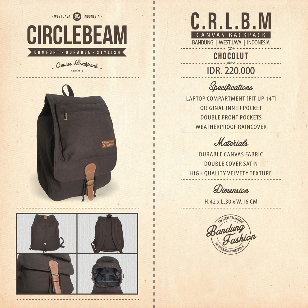 °°°°° CIRCLE BEAM ¦ Canvas Backpack ¦ Comfort, Durable & Stylish °°°°°