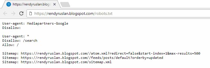 Menambahkan File Robots.txt di Blogger