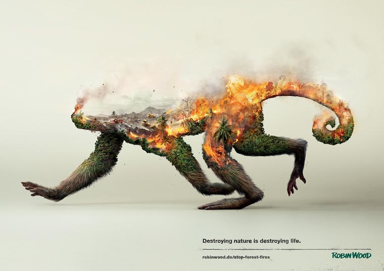 Wow ! Poster Tentang Kerusakan Alam Berikut Ini Sangat Kreatif