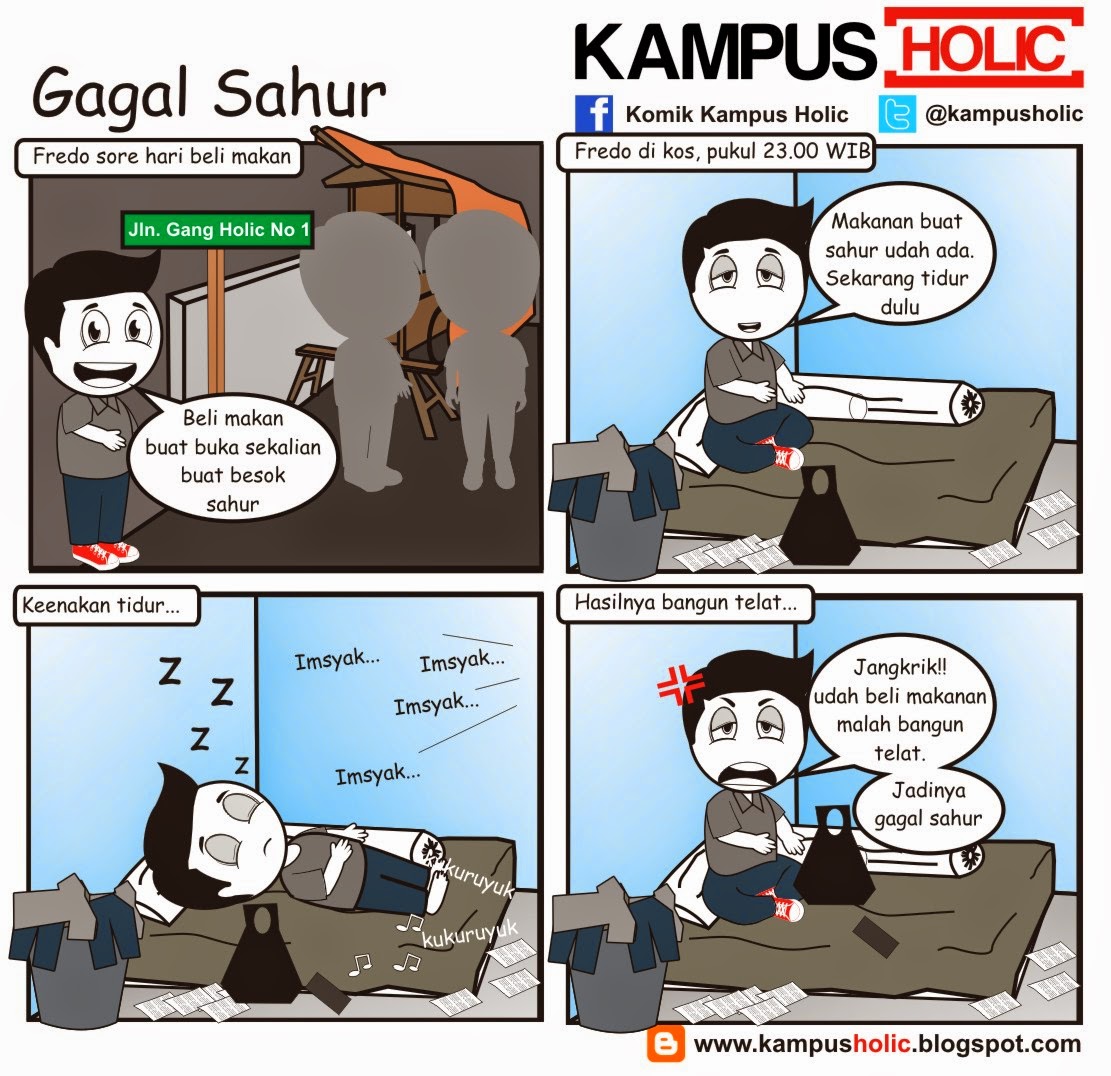 Komik Kehidupan Mahasiswa di Bulan Puasa