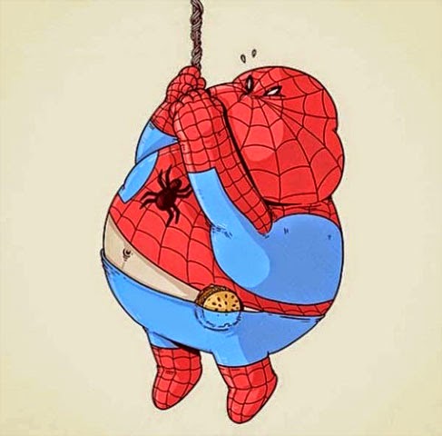 Ketika Karakter Kartun dan Super Hero Kelebihan Berat Badan