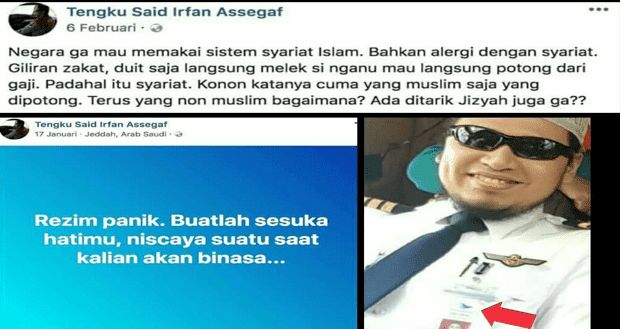 Lagi, Garuda Panggil Pilot Tengku Said yang Posting Bela Teroris