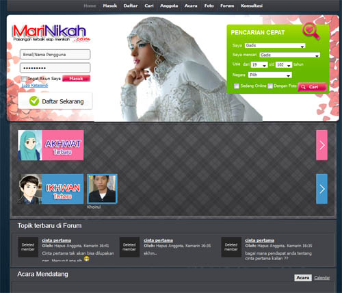 Script Web Kontak Jodoh Murah Model Ayonikah.com dan Marinikah.com