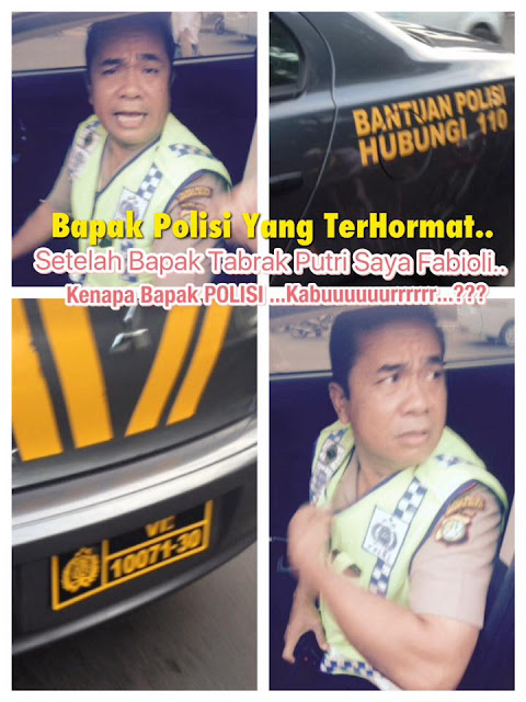 Polisi Ini Tabrak Putri Seorang Netizen Dan Kabur !!