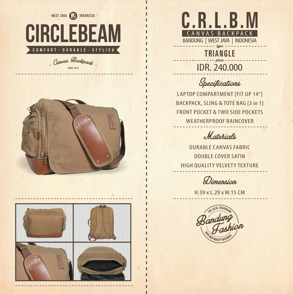 °°°°° CIRCLE BEAM ¦ Canvas Backpack ¦ Comfort, Durable & Stylish °°°°°