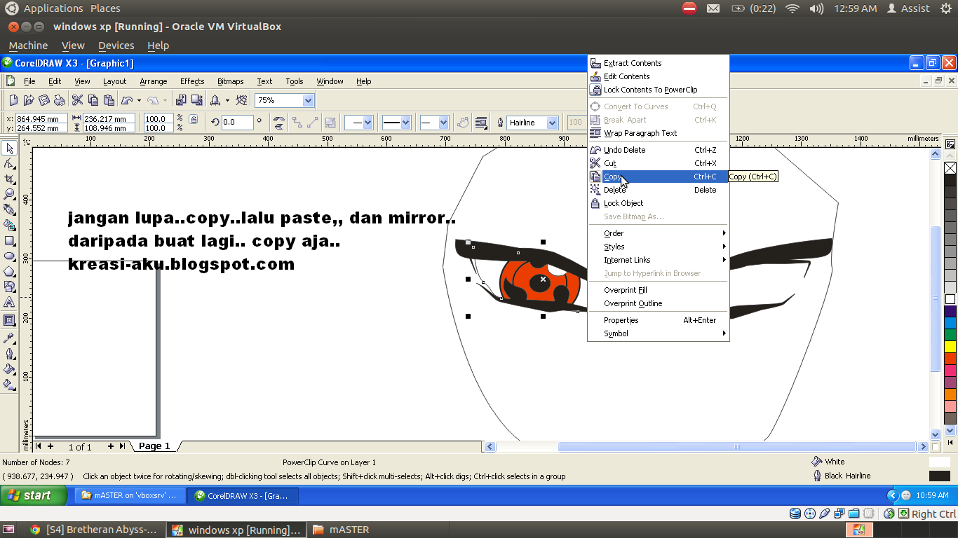 Ane Ajarin Ni,Membuat Uchiha Madara Dengan Corel Draw X3.&#91;TUTORIAL COMPLETE++&#93; :D