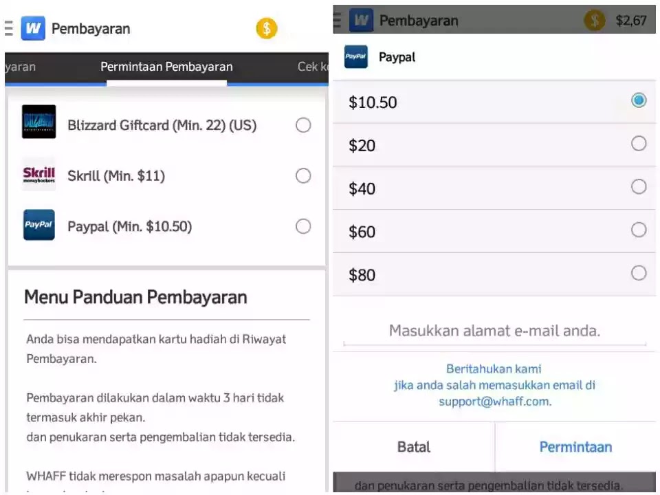 Cara Cepat Mendapatkan Uang Ratusan Dollar Dari Whaff Versi Terbaru !!!! 