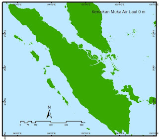 Beginilah Peta Pulau-Pulau Indonesia kalau Air Laut Naik Ratusan Meter