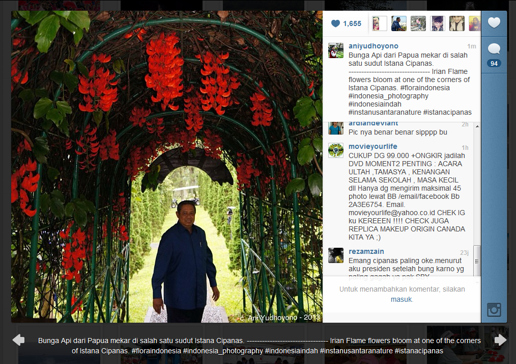 Foto-foto Instagram Ibu Ani Yudhoyono