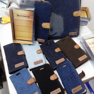 Produk Baru FlipCover Smartphone berbahan Kain Jeans paduan Kulit Asli