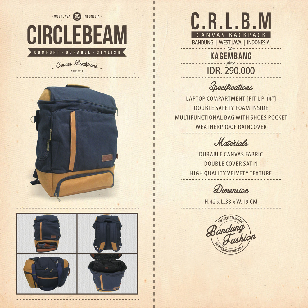 °°°°° CIRCLE BEAM ¦ Canvas Backpack ¦ Comfort, Durable & Stylish °°°°°