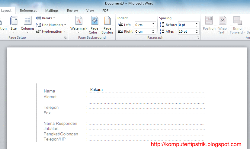 Trik Cara Mengisi Formulir Hard Copy Tanpa Mesin Tik
