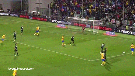 &#91;GIF&#93; Gol Tevez, Marchisio, dan Llorente &#91;Sassuolo 1-3 Juventus&#93;