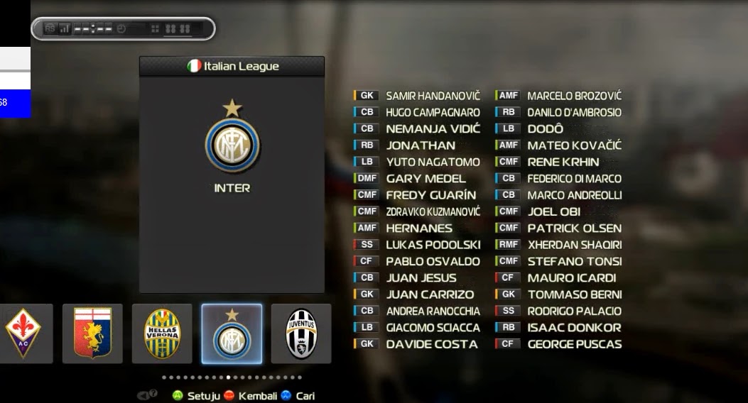 Pes2013 Update 2014-2015 + Menu Switch ISL + Free Team