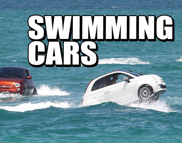 (Full Pic) Mobil mobil ini balapan di atas permukaan air laut !