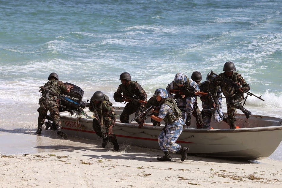 Marinir China dan Tanzania Latgab 1 Bulan Di Tanzania