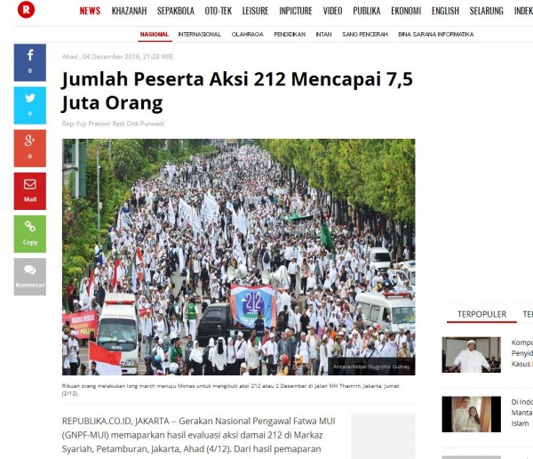 Memahami Teknik Propaganda Bandwagon ( Jutaan Orang Ikut Demo 212 dan sejenisnya) 