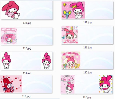 Stiker label nama anak