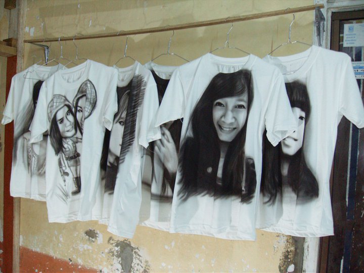 kaos polos, baju lukis