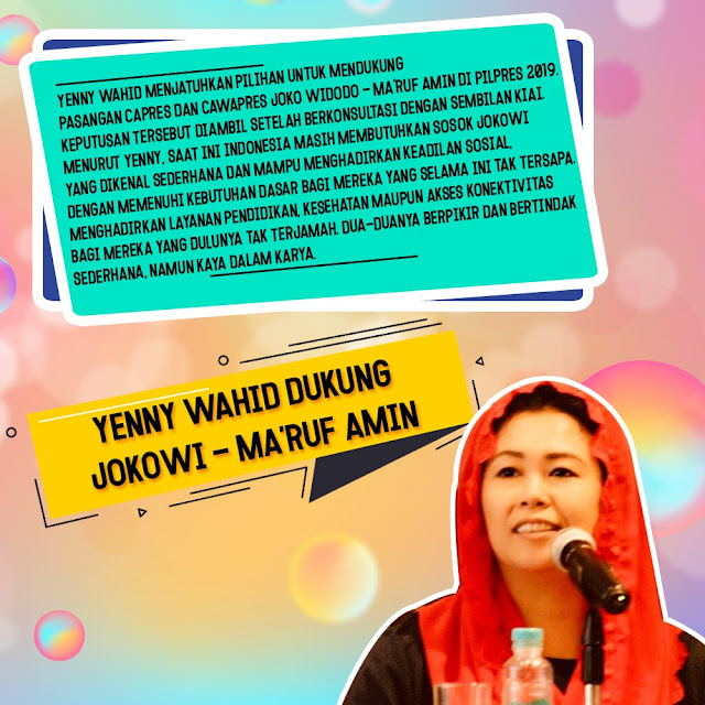 Ini Dia Alasan Yenny Wahid Dukung Jokowi - Ma'ruf Amin