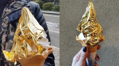 Di Jepang Menyediakan Menu Es Krim Berlapis Emas