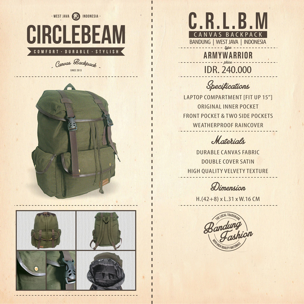 °°°°° CIRCLE BEAM ¦ Canvas Backpack ¦ Comfort, Durable & Stylish °°°°°