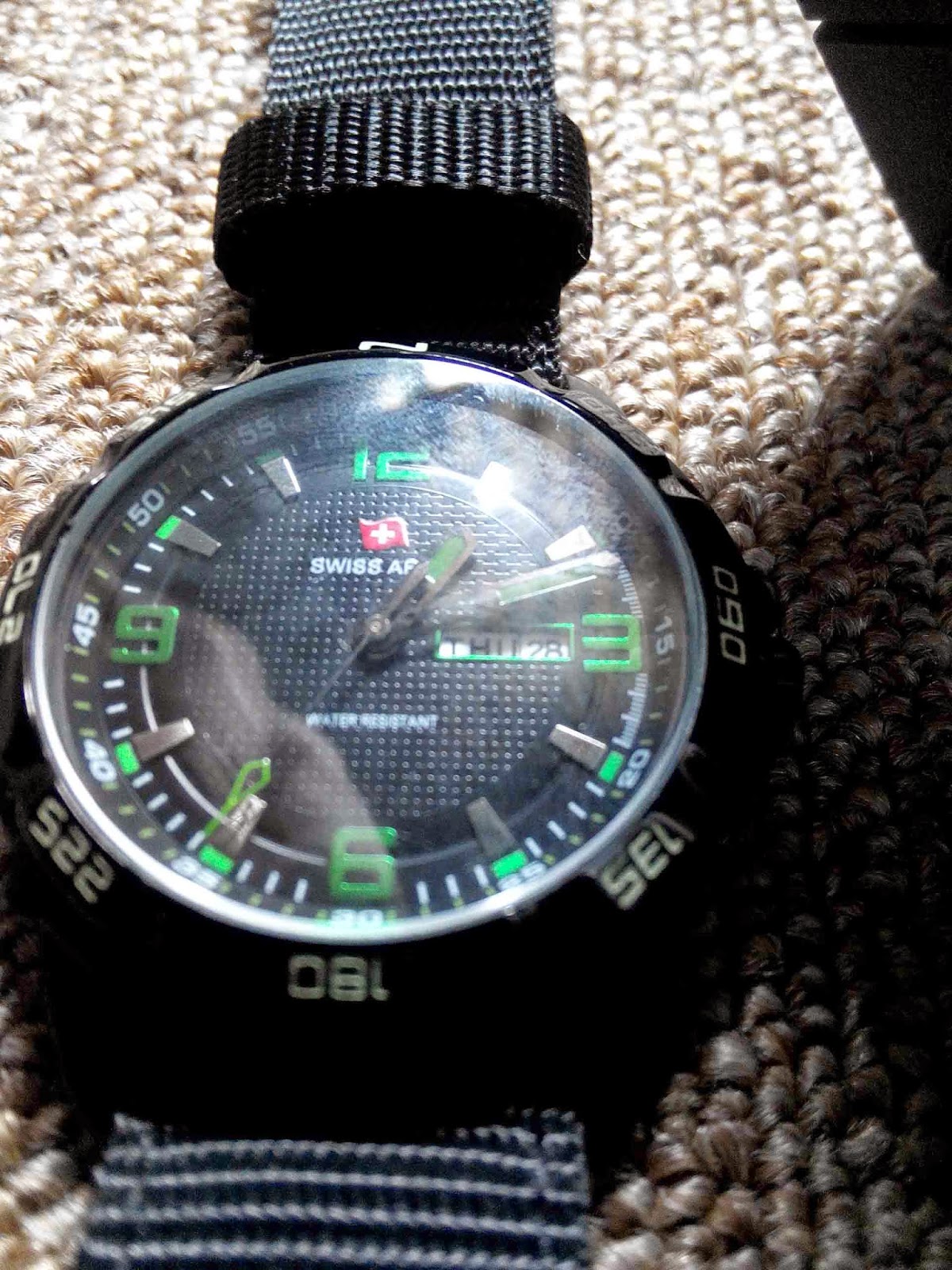 ♥ ♥ ♥ Jam Tangan Army Swiss Ori Murmercrot 1049-3GC Green ♥ ♥ ♥