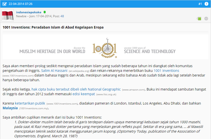 Ciri-ciri dan Contoh Artikel atau Thread Berkualitas Menurut Ane
