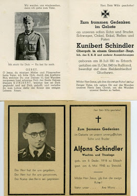 Foto Sterbeblätter/Sterbebild (Death Card/Kartu Kematian) Nazi Jerman