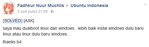Dualboot Ubuntu & Windows, Install yang Mana Dulu???