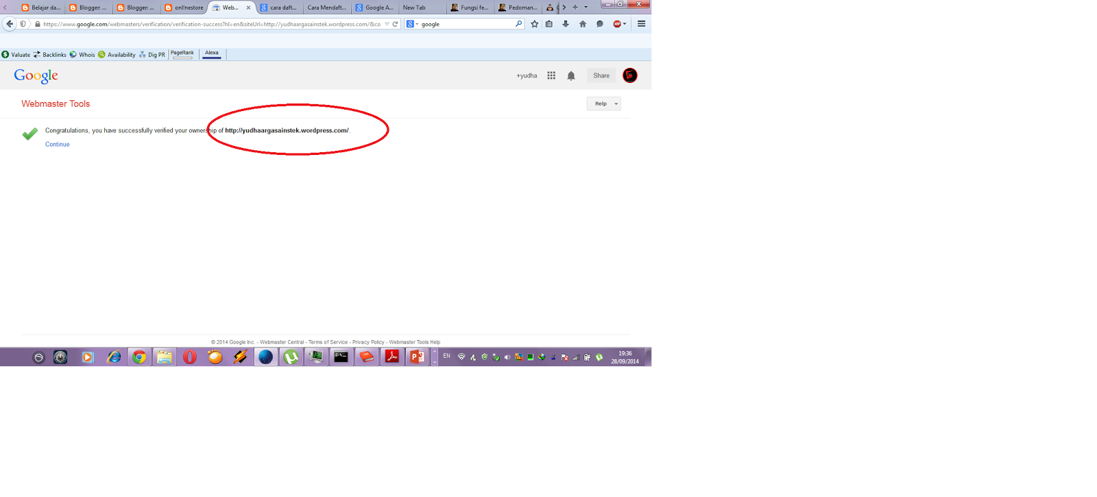 CARA MEMBUAT GOOGLE WEBMASTER DI BLOGSPOT DAN WORDPRESS