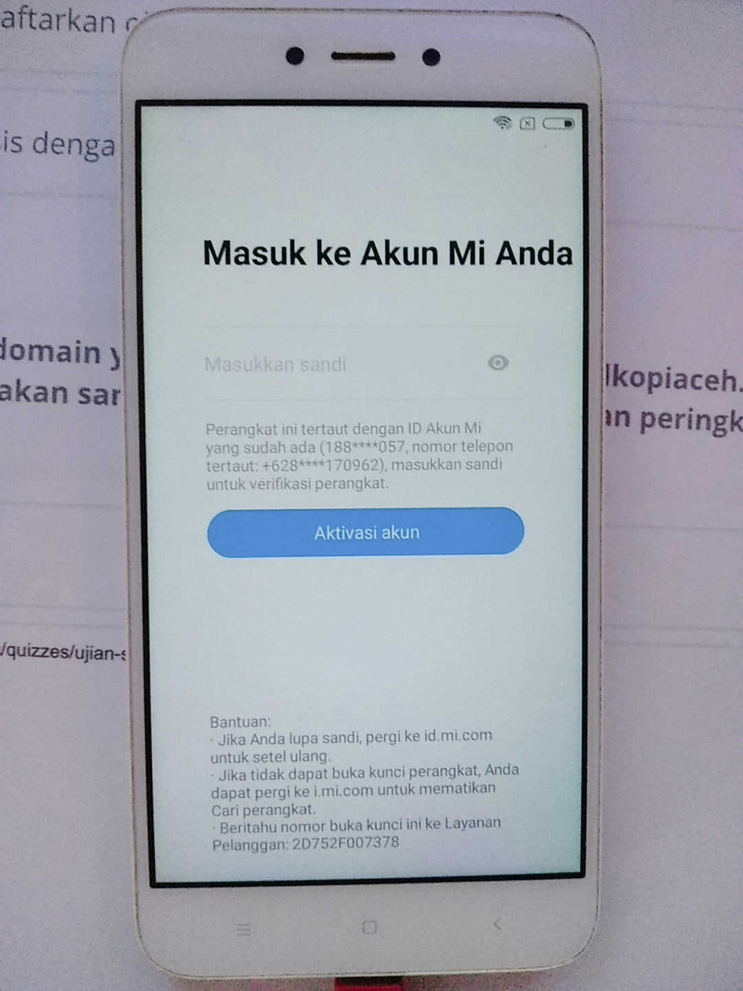 Cara ByPass Mi Account Redmi 5A dengan MRT Dongle Key
