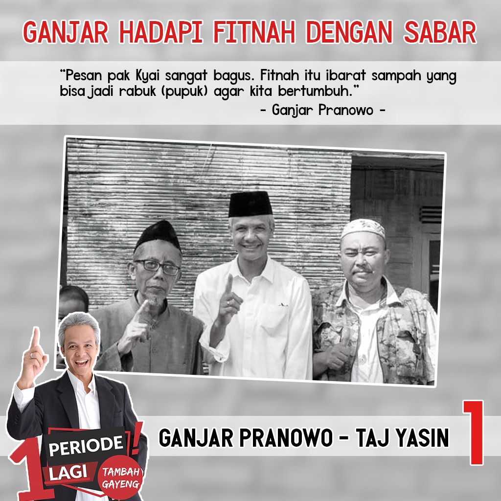 Ganjar Hadapi Fitnah Dengan Sabar