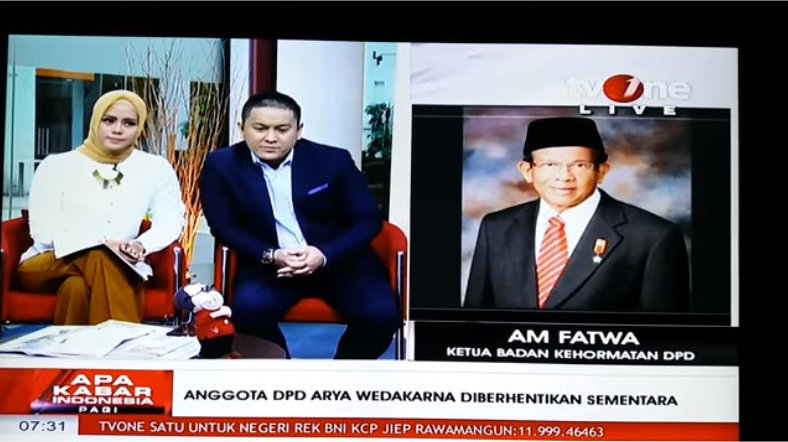 AM Fatwa: Anggota DPD Asal Bali Arya Wedakarna Diberhentikan Sementara