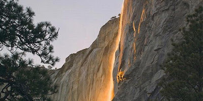 Fenomena Api Terjun di Horsetail Falls California