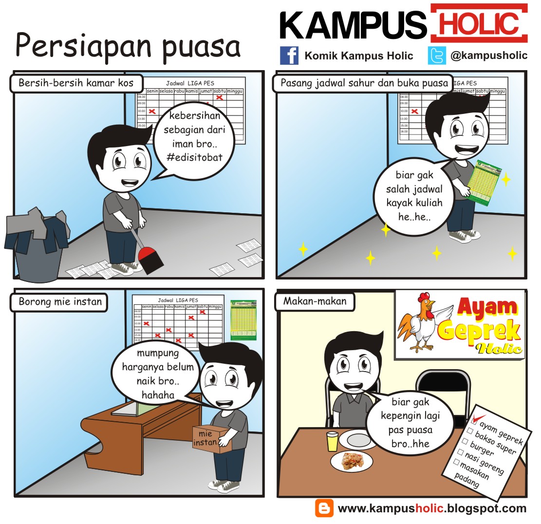 Komik Kehidupan Mahasiswa di Bulan Puasa