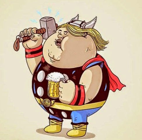 Ketika Karakter Kartun dan Super Hero Kelebihan Berat Badan