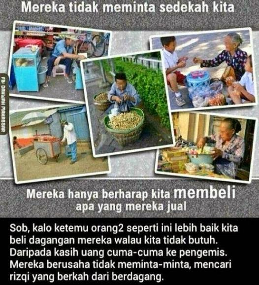 Belilah Dagangan Pedagang Asongan Meski Anda Tidak Butuh