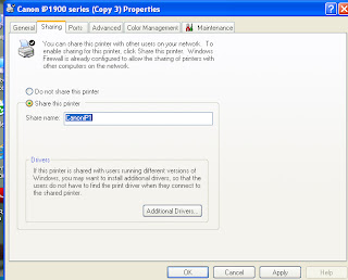 TIPS : CARA MENGGUNAKAN SATU PRINTER UNTUK BERSAMA DALAM JARINGAN INTERNET