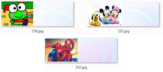 Stiker label nama anak