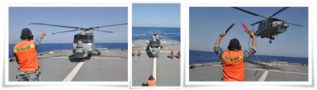 “CROSSDECK EXERCISE” Helikopter Lynx AH-11A Brazil pada KRI Diponegoro