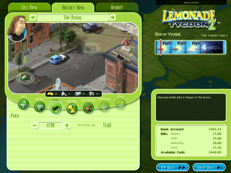 &#91;Mini Game&#93; Lemonade Tycoon 2: New York Edition - FREE DOWNLOAD