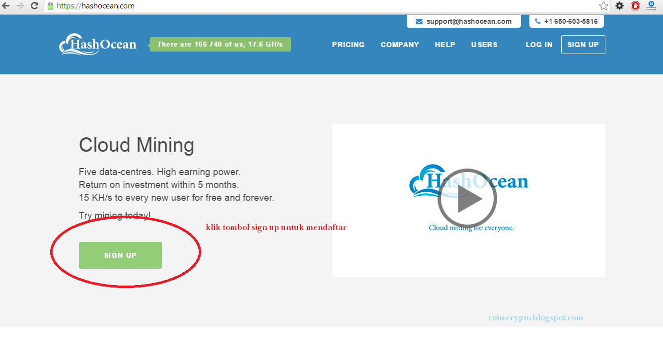 New Cloud Mining Hashocean