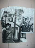 kaos polos, baju lukis
