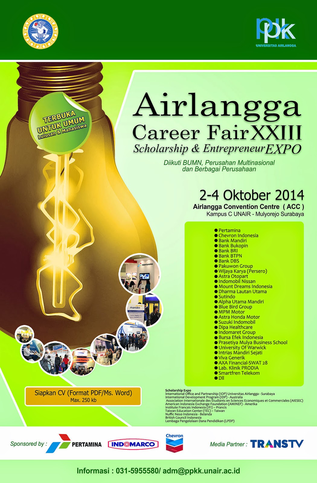 Airlangga Career Fair 2014 | 2 - 4 Oktober 2014 by PPKK Universitas Airlangga