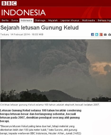 ERUPSI VS LETUSAN Gunung Kelud