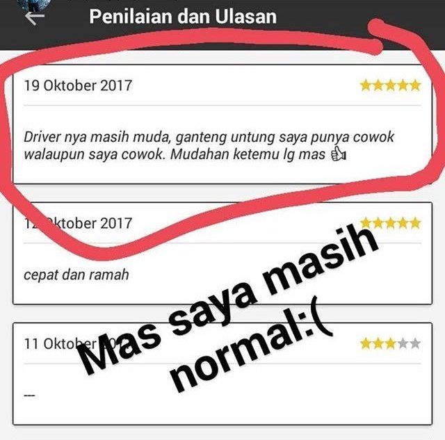 15 Review Pelanggan Ojek Online Dari yang Kocak Sampai Bikin Kehilangan Pekerjaan