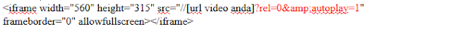 Membuat Video autoplay di Blog atau Website